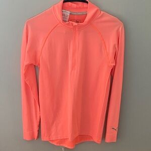 Puma Pink orange neon Long Sleeve Pullover